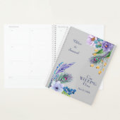 Blue Boho Floral Feather Wedding Planer (Anzeige)