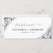 Blue Boho Floral Wedding Head Table Sign (Vorderseite)