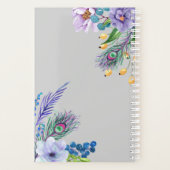 Blue Boho Floral Wedding Planer (Rückseite)