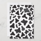 Blue Boho Highland Cow Baby Dusche Einladung (Rückseite)