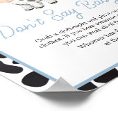 Blue Boho Highland Cow Baby Dusche Sage Baby nicht Poster (Ecke)