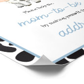 Blue Boho Highland Cow Baby Envelope Station Poster (Ecke)