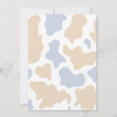Blue Boho Highland Cow Farm Boy Birthday Einladung (Rückseite)