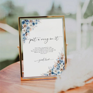 Blue Boho klingelte auf seinem Schild