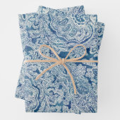 Blue Boho Lace Paisley Pattern Geschenkpapier Set (Beispiel)
