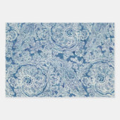 Blue Boho Lace Paisley Pattern Geschenkpapier Set (Vorderseite)