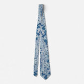 Blue Boho Lace Paisley Pattern Krawatte (Rückseite)