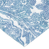 Blue Boho Lace Paisley Pattern Kurzer Tischläufer (Ecke)