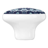 Blue Boho Mandala Keramikknauf (Seitenansicht)