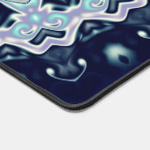 Blue Boho Mandala Schreibtischunterlage (Ecke)