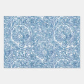 Blue Boho Paisley Pattern Geschenkpapier Set (Vorderseite 3)