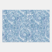 Blue Boho Paisley Pattern Geschenkpapier Set (Vorderseite 2)