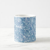 Blue Boho Paisley Pattern Kaffeetasse (Mittel)