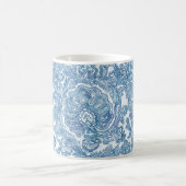 Blue Boho Paisley Pattern Kaffeetasse (Mittel)