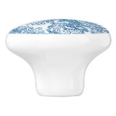 Blue Boho Paisley Pattern Keramikknauf (Seitenansicht)