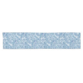 Blue Boho Paisley Pattern Kurzer Tischläufer (Horizontal)