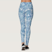 Blue Boho Paisley Pattern Leggings (Rückseite)