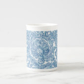 Blue Boho Paisley Pattern Porzellantasse (Vorderseite)