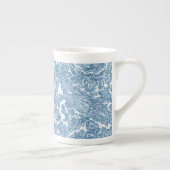 Blue Boho Paisley Pattern Porzellantasse (Rechts)