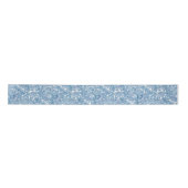 Blue Boho Paisley Pattern Satinband (Vorderseite)