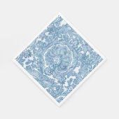 Blue Boho Paisley Pattern Serviette (Ecke)