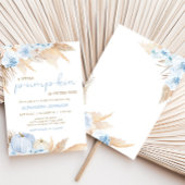 Blue Boho Pumpkin Baby Dusche Einladung
