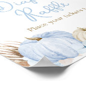 Blue Boho Pumpkin Baby Duwer Windel Raffle Poster (Ecke)