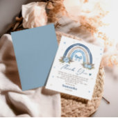 Blue Boho Rainbow Baby Dusche Danke Karte