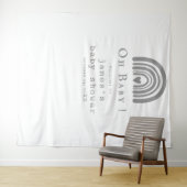 Blue Boho Rainbow Baby Duschvorhang Wandteppich (Beispiel (Horizontal))