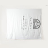 Blue Boho Rainbow Baby Duschvorhang Wandteppich (Vorderseite (Horizontal))