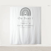 Blue Boho Rainbow Baby Duschvorhang Wandteppich (Vorderseite)