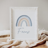 Blue Boho Rainbow Baby Duwer Favorit Schild