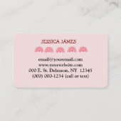 Blue Boho Rainbow Niedlich Ersatzlehrer Visitenkarte (Rückseite)