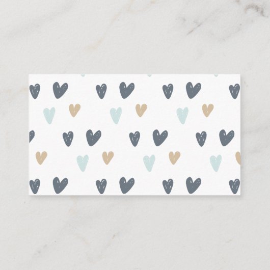 Blue Boho Regenbogenbücher für Beipackzettel Begleitkarte (Rückseite)