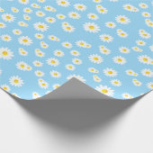 Blue Boho Spring Daisies Pattern Geschenkpapier (Ecke)