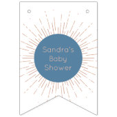 Blue Boho Sun Baby Showbläschen Wimpelkette (Zweite Fahne)