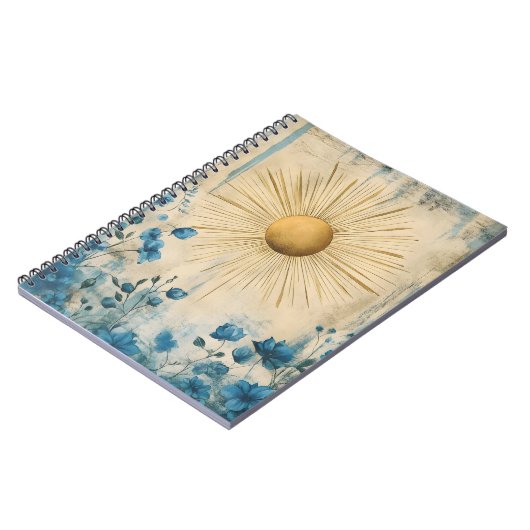 Blue Boho Sunshine" (oder manchmal "Boho Sun Blue" Notizblock (Linke Seite)