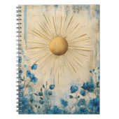 Blue Boho Sunshine" (oder manchmal "Boho Sun Blue" Notizblock (Vorderseite)