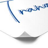 Blue Boho Tranquility Sea Turtle Family Poster (Ecke)