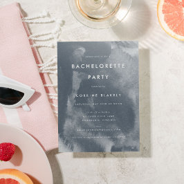 Blue Boho Watercolor Junggeselinnen-Abschied Einla Save The Date