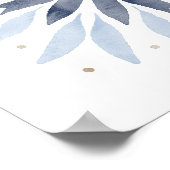 Blue Boho Watercolor Mandala Art Poster (Ecke)