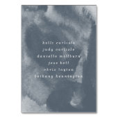 Blue Boho Watercolor Tischnummer (Rückseite)