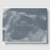 Blue Boho Watercolor Wedding Gästebuch (Vorderseite)