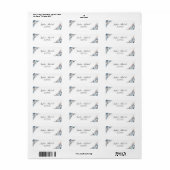 Blue Boho Wedding Return Address Label (Vorne)