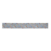 Blue Boho Wildblume Satinband (Vorderseite)