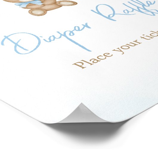 Blue Boho wir können frühzeitig abwarten Windeln Poster (Ecke)