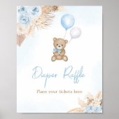 Blue Boho wir können frühzeitig abwarten Windeln Poster (Vorne)