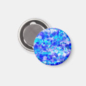 Blue Bokeh 92015 Magnet (Vorderseite/Rückseite)