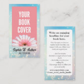 Blue Bokeh Author and Writer Book Cover Visitenkarte (Vorne/Hinten)