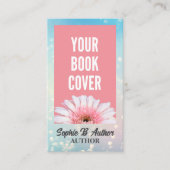 Blue Bokeh Author and Writer Book Cover Visitenkarte (Vorderseite)